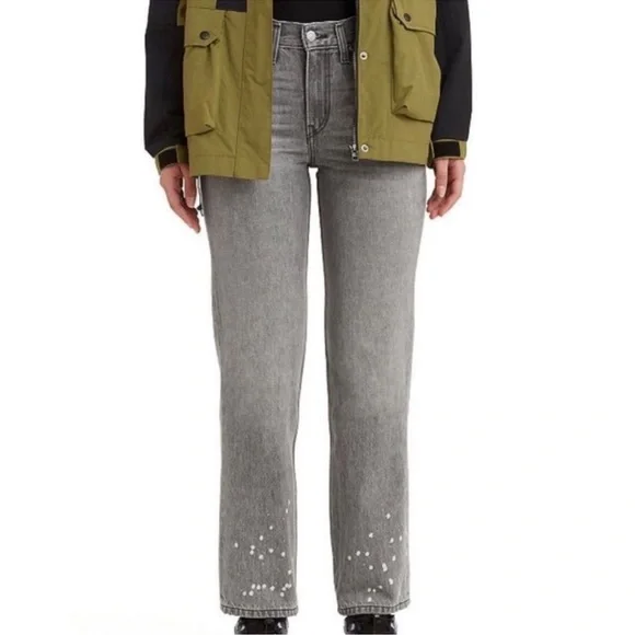 NWT Free People LEVI'S Low Pro Straight Loose Fit Jeans 90's Women's 24 - Picture 6 of 7